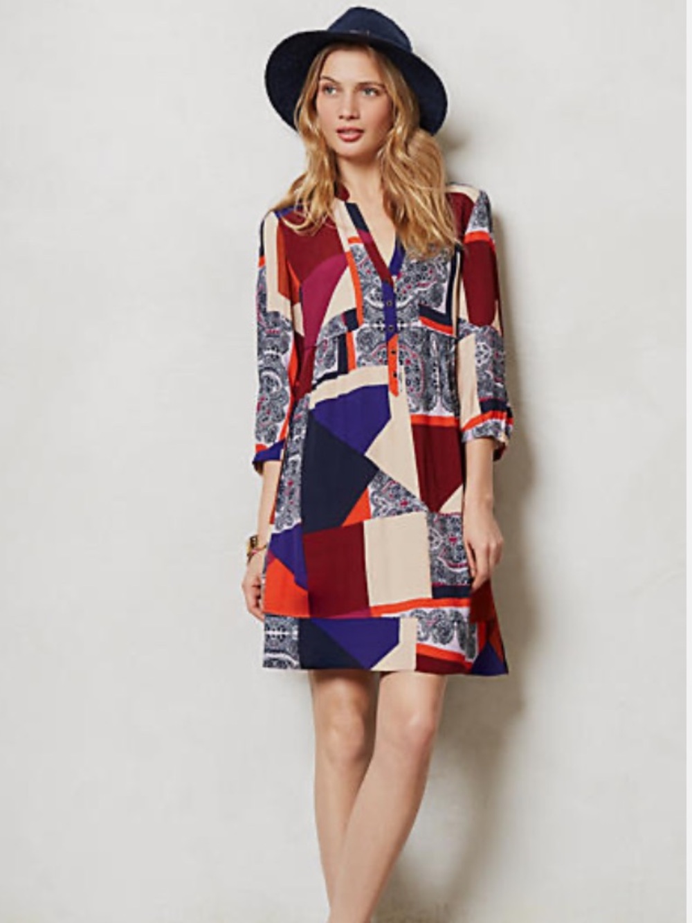 ANTHROPOLOGIE MAEVE
TARYN CREPE SHIFT TUNIC DRESS
SZ 6